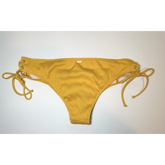 Victoria's Secret PINK Yellow‎ Orange Tie Sides Bikini Bottoms Cheekster MED - Picture 2 of 8
